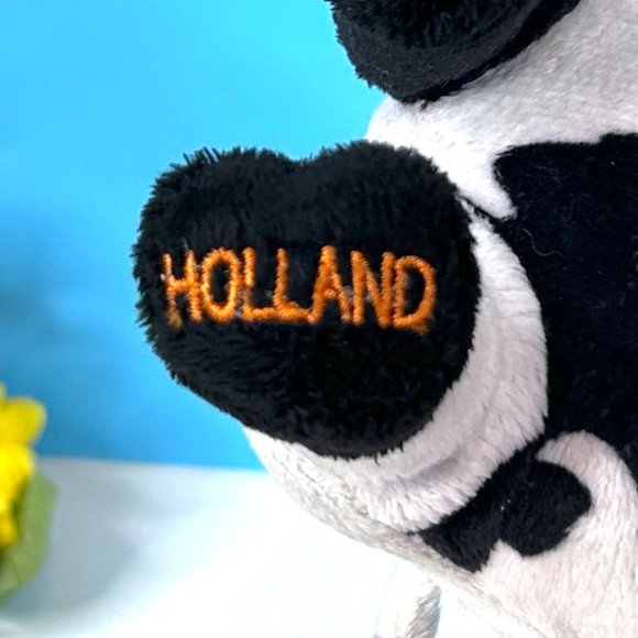 RARE Adorable Holland Cow with Tulip 6" Plush Stuffed Animal‎ Toys - Picture 4 of 5